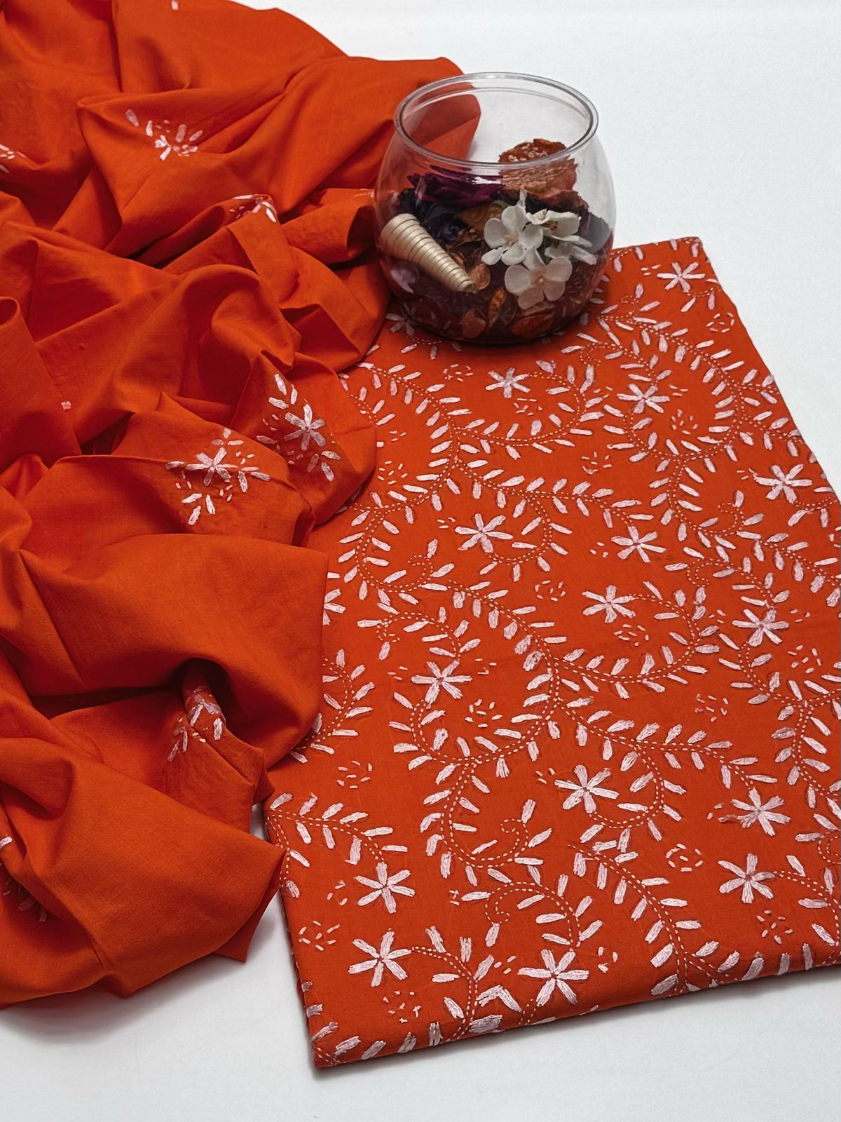 3-Piece Handmade Paka Tanka Embroidered Lawn