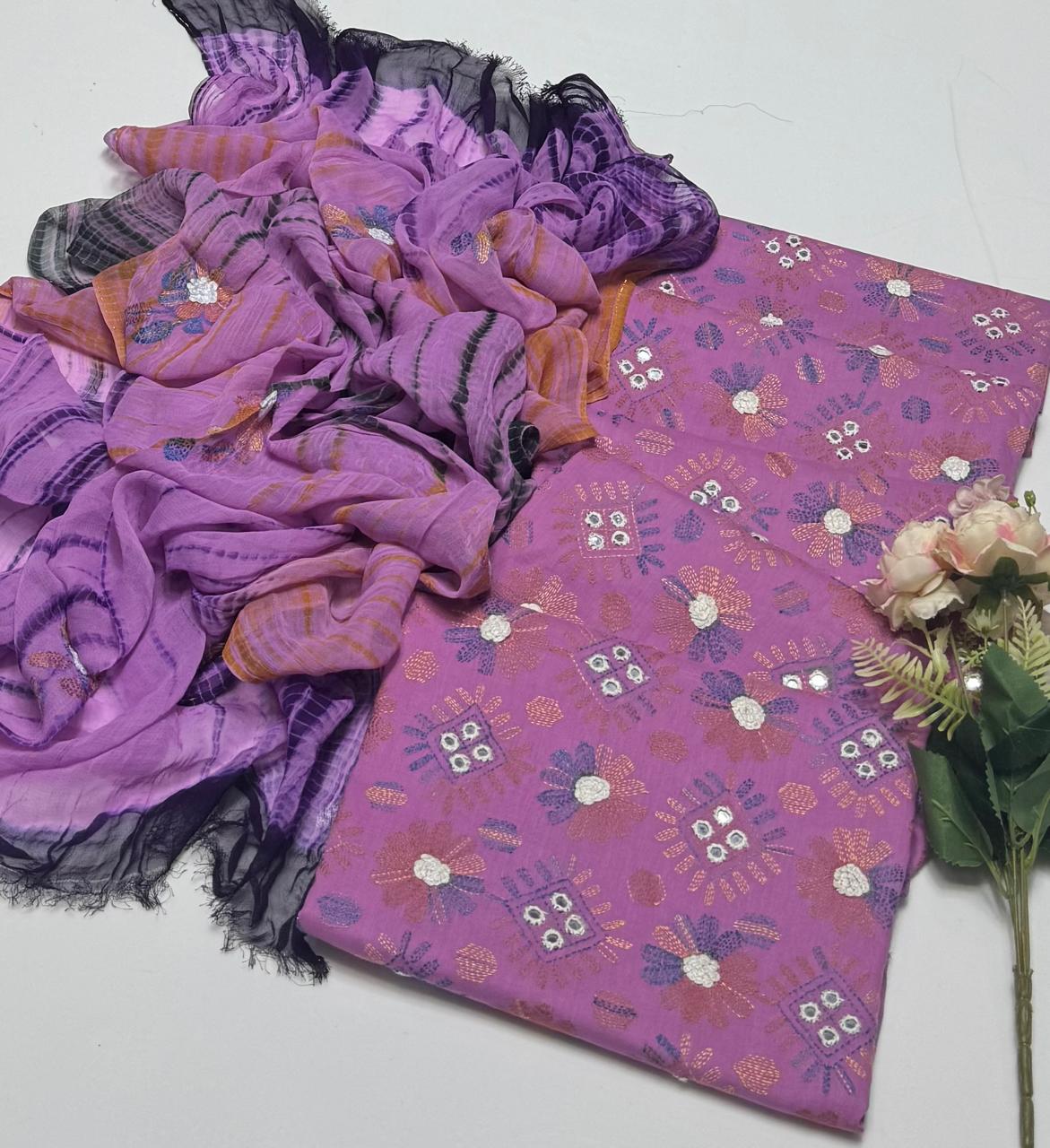 3-Piece Kachabor Embroidery Lawn