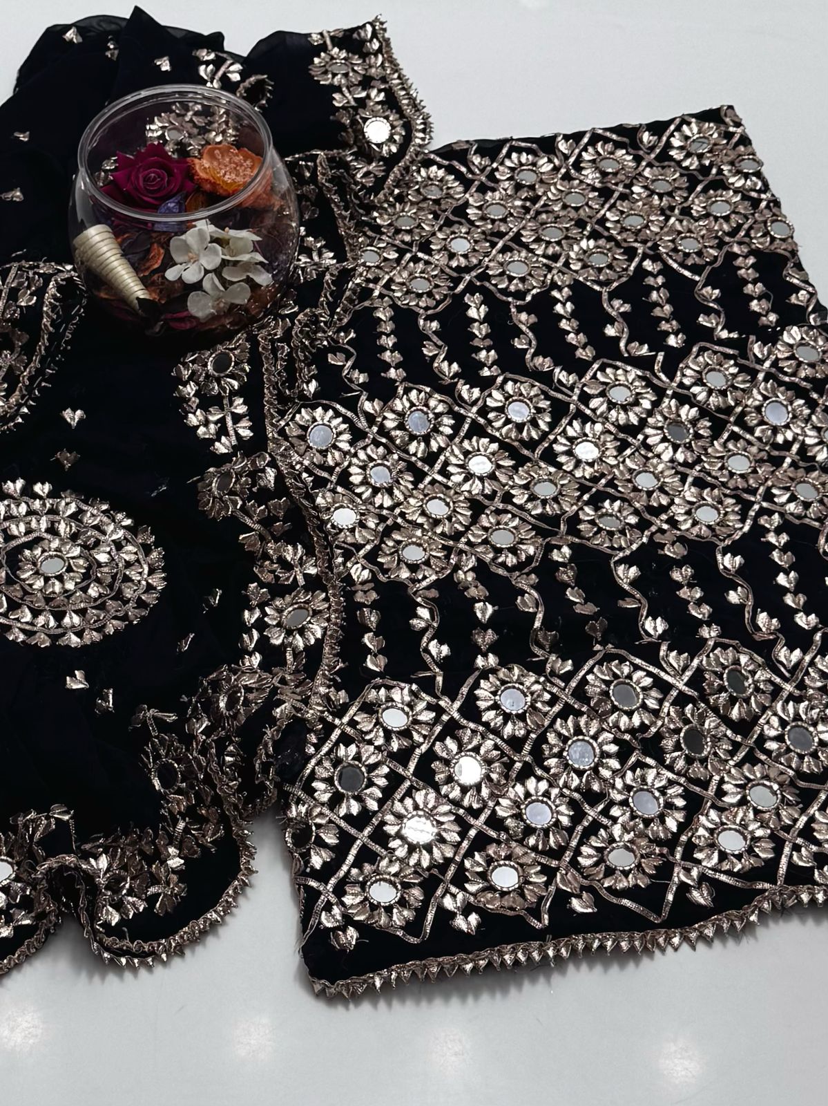 2-Piece Handmade Gota and Sheesha Chiffon
