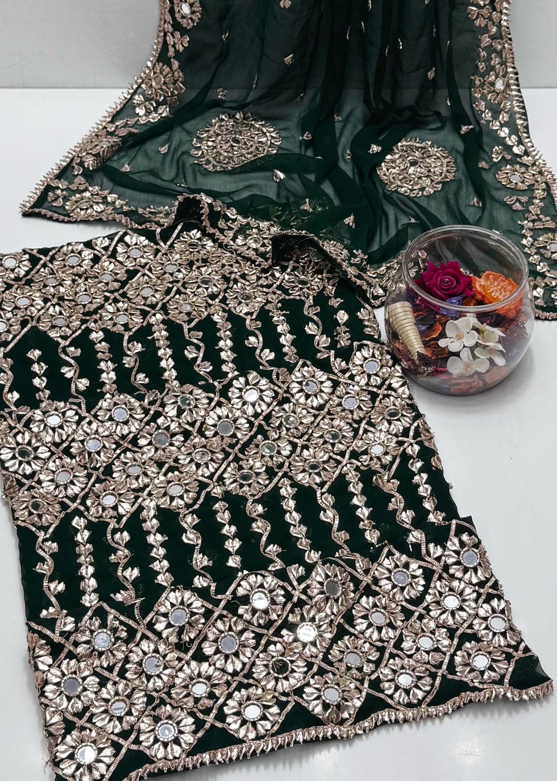 2-Piece Handmade Gota and Sheesha Chiffon