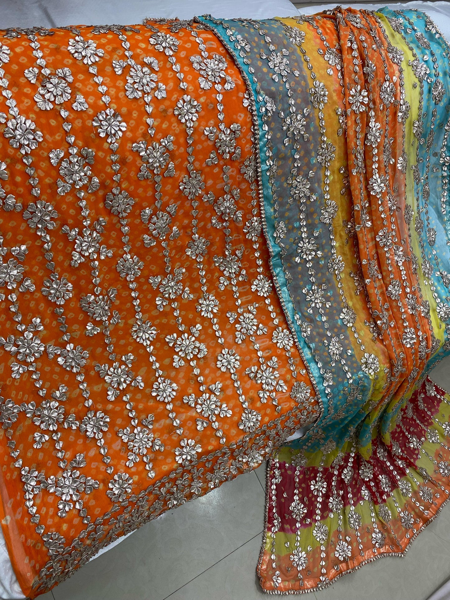 2-Piece Handmade LCD Gotta Chunri Chiffon