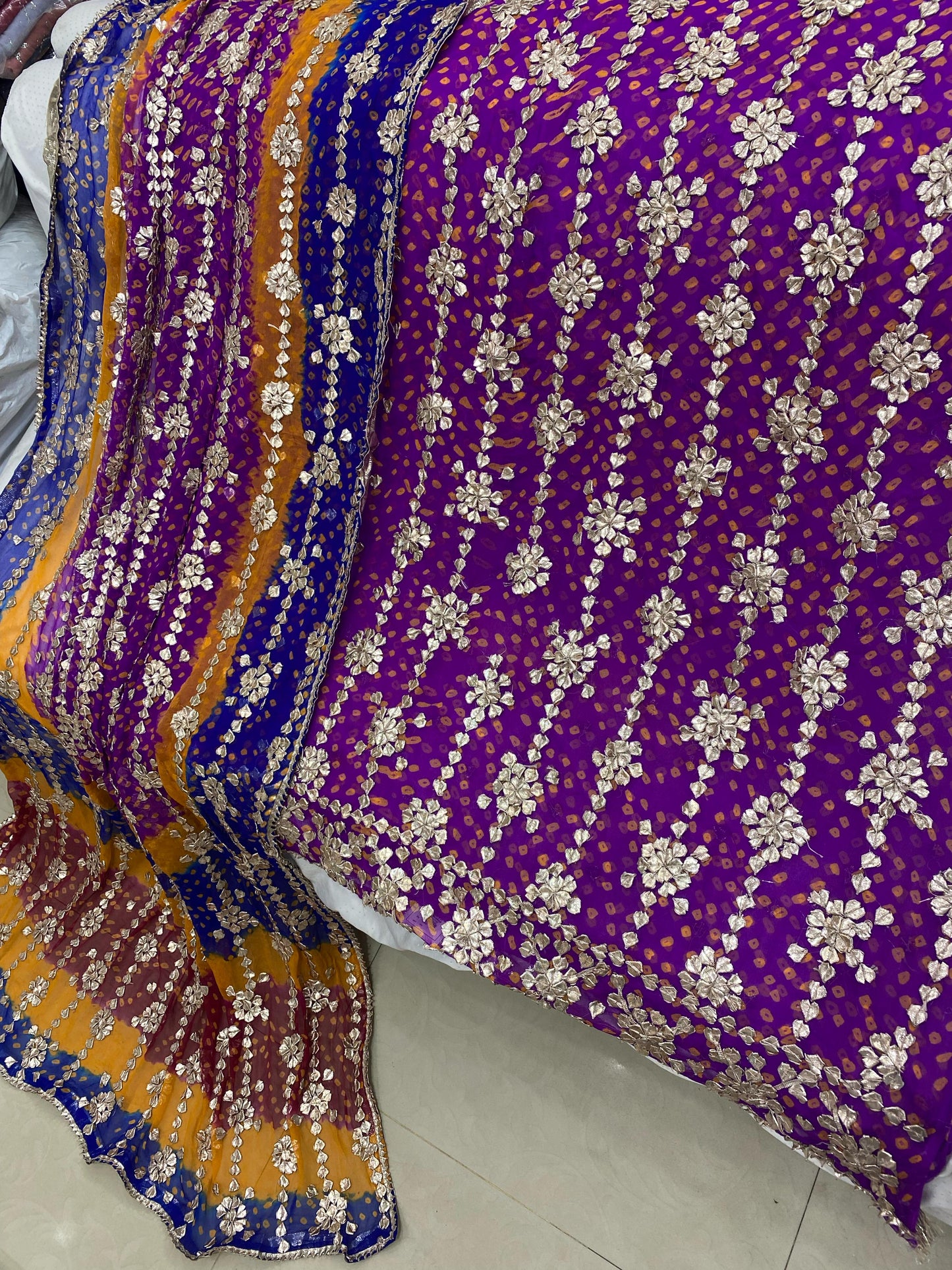 2-Piece Handmade LCD Gotta Chunri Chiffon