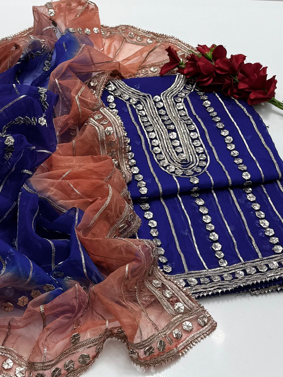 2-Piece handmade LCD Gotta Organza