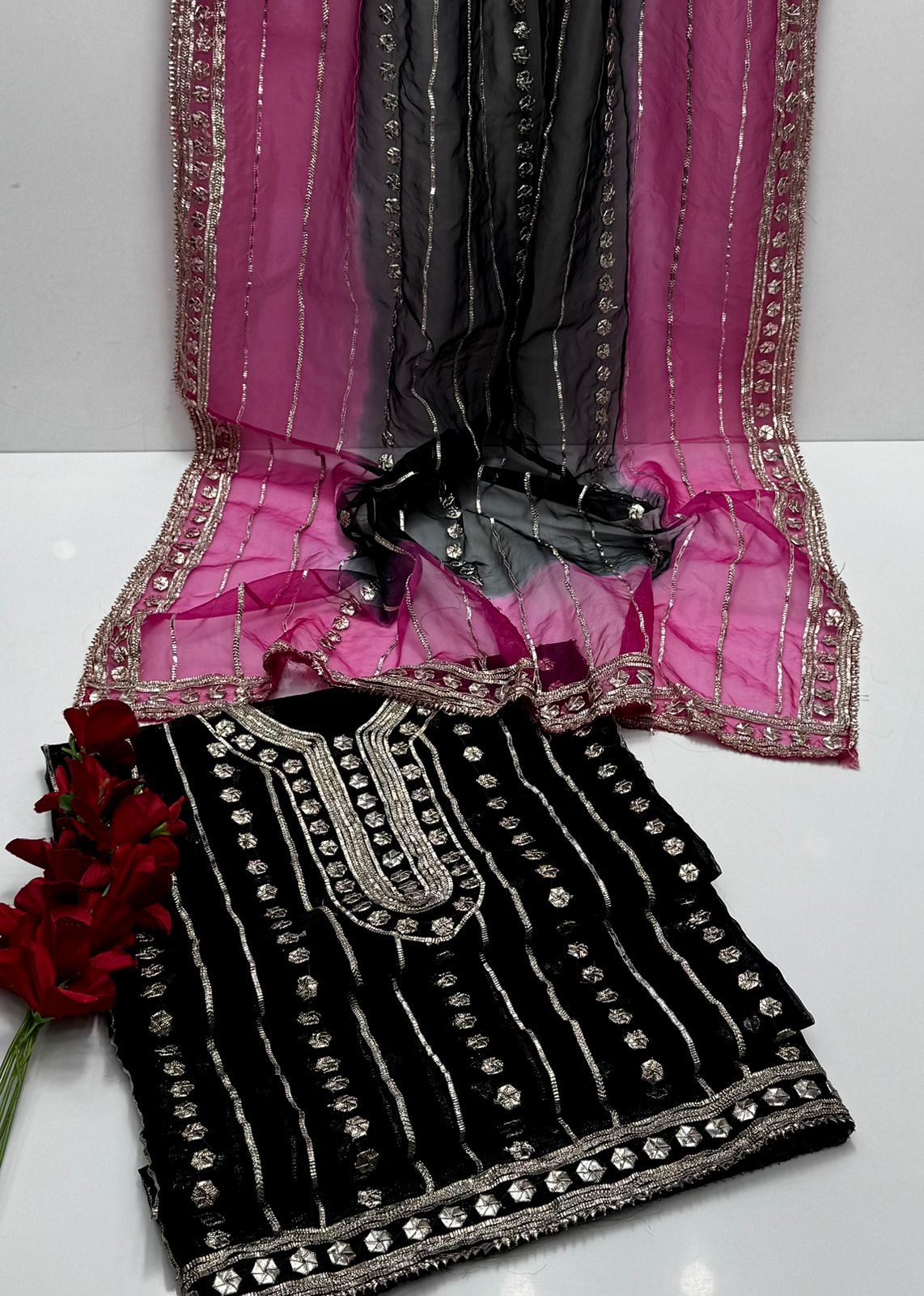 2-Piece handmade LCD Gotta Organza