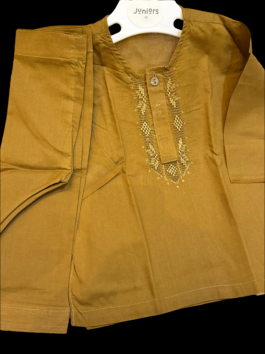 2 piece kid's shalwar kamez with handmade embroidery