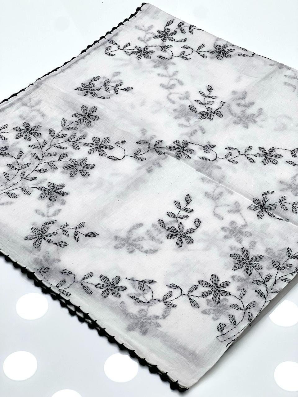 Handmade Lawn Dupatta 02