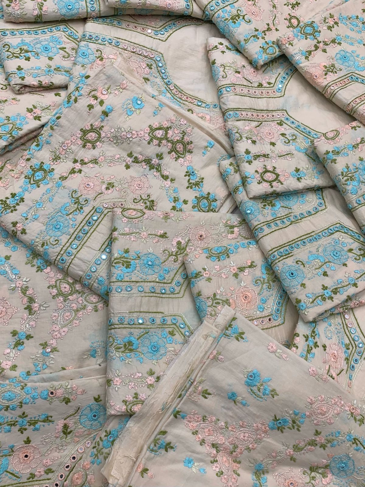 Branded Lawn Eden Pearl Designer shirt handmade embroidery