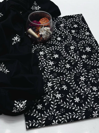 3-Piece Handmade Paka Tanka Embroidered Lawn