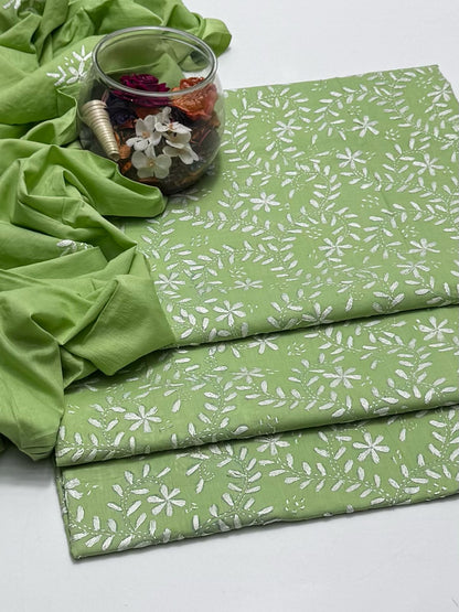 3-Piece Handmade Paka Tanka Embroidered Lawn