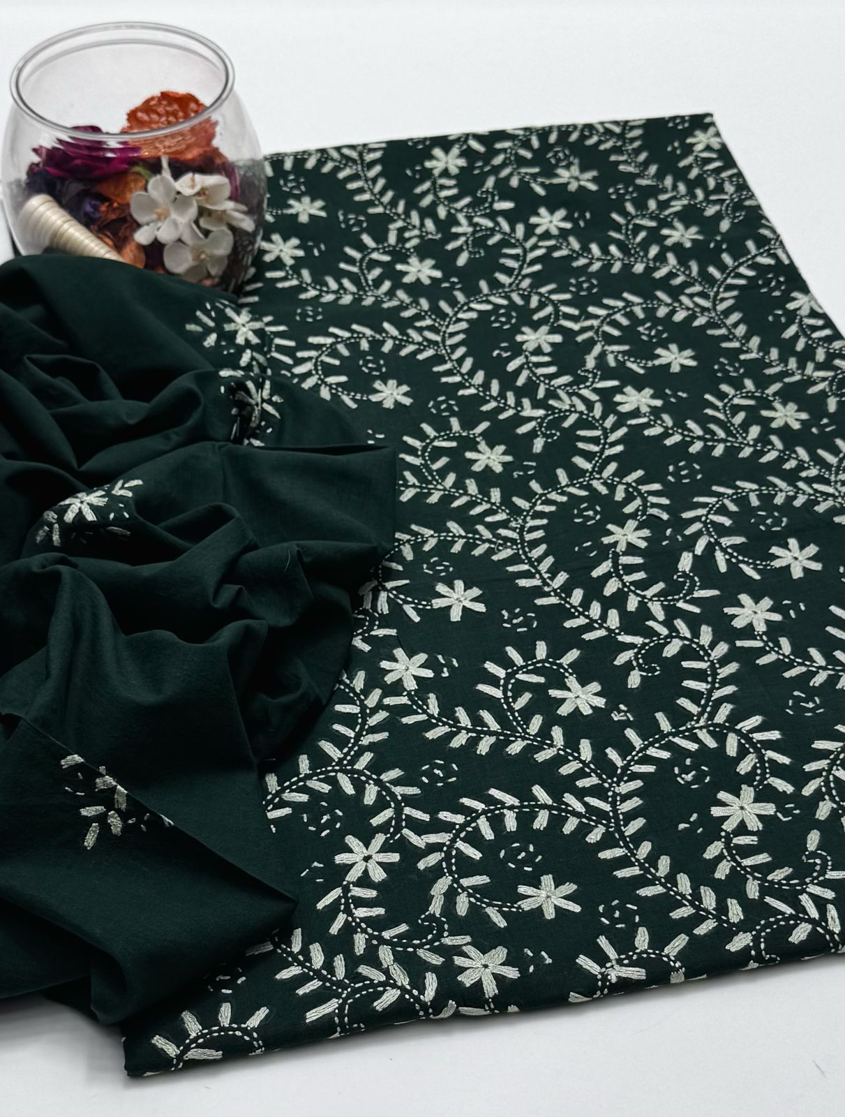 3-Piece Handmade Paka Tanka Embroidered Lawn