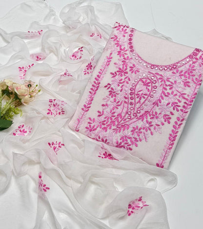 3-Piece Shaded Paka Tanka Handmade Embroidery