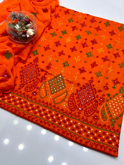 3-Piece Multicolor Handmade Sheesha Work