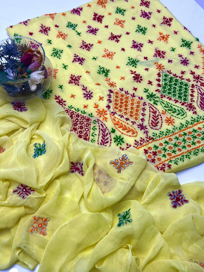 3-Piece Multicolor Handmade Sheesha Work