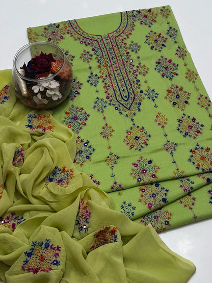 3-Piece Handmade Embroidered Afghani Stitch