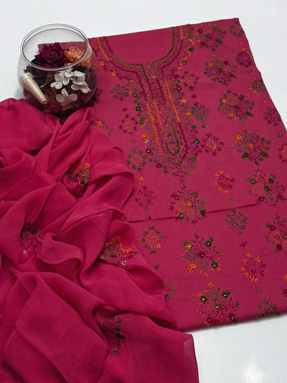 3-Piece Handmade Embroidered Afghani Stitch