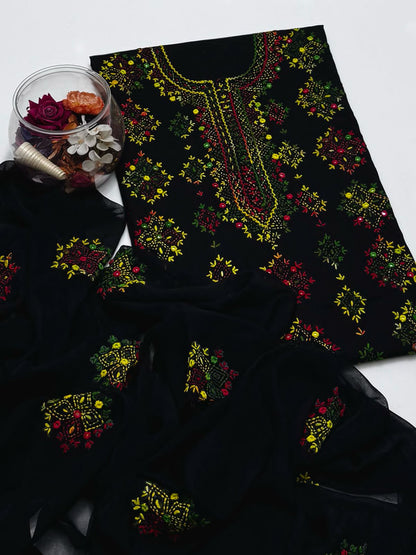 3-Piece Handmade Embroidered Afghani Stitch