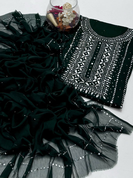 2-Piece Chiffon Mukaish
