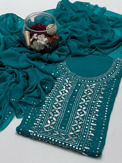 2-Piece Chiffon Mukaish