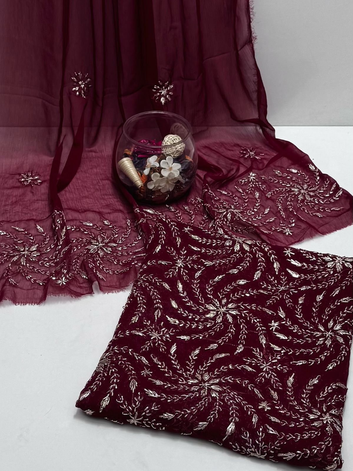 2-Piece Marori Gota Chiffon