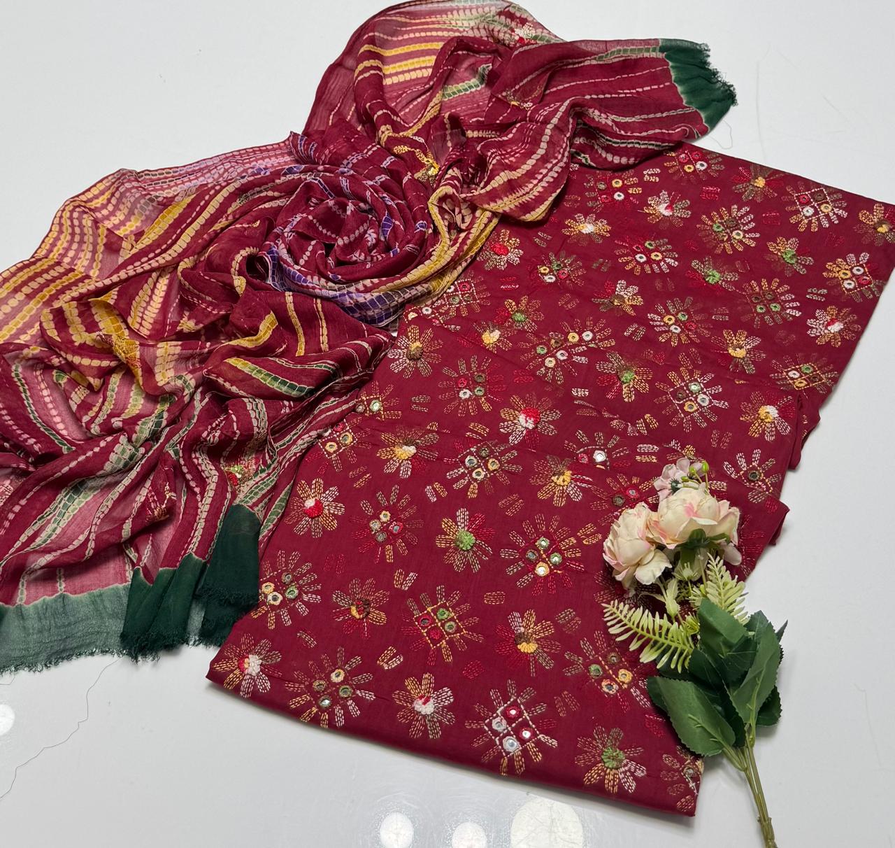 3-Piece Kachabor Embroidery Lawn