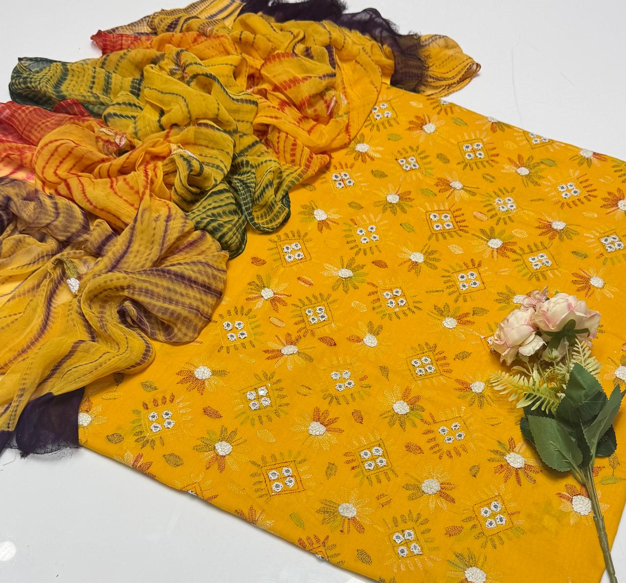 3-Piece Kachabor Embroidery Lawn