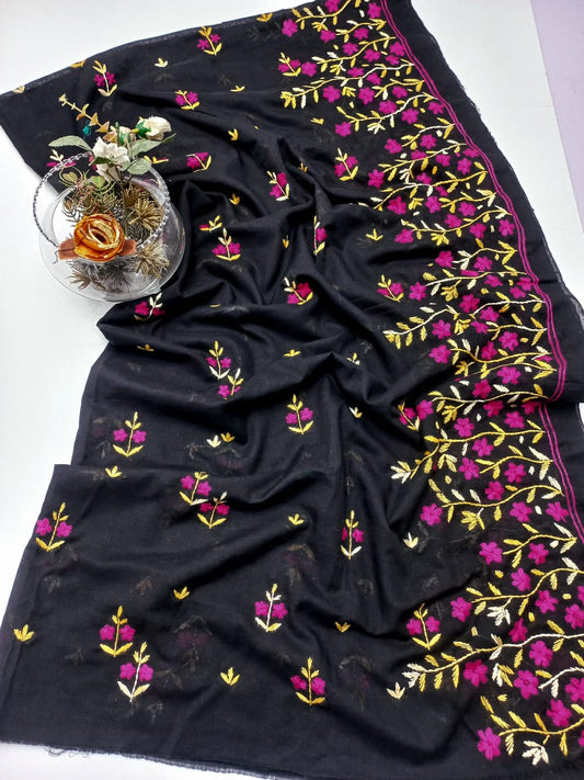 Hand Embroidered Swiss lawn Chaadar/Dupatta D3