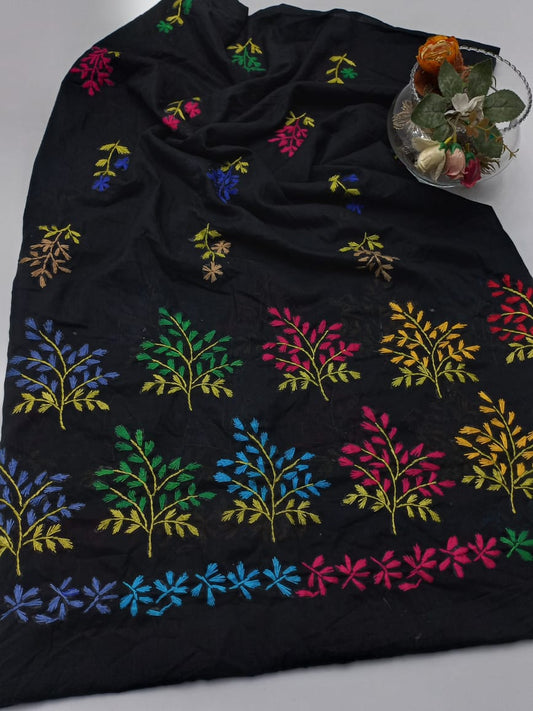 Hand Embroidered Swiss lawn Chaadar/ Dupatta D2