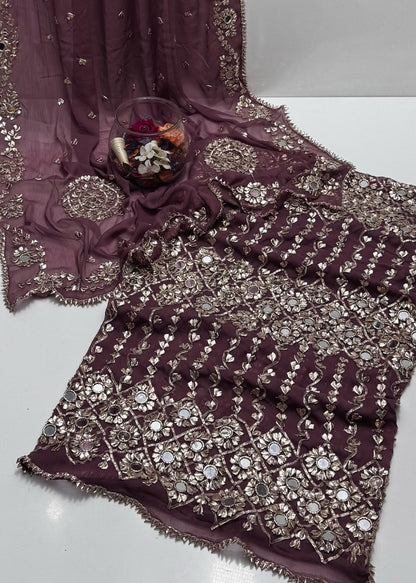 2-Piece Handmade Gota and Sheesha Chiffon