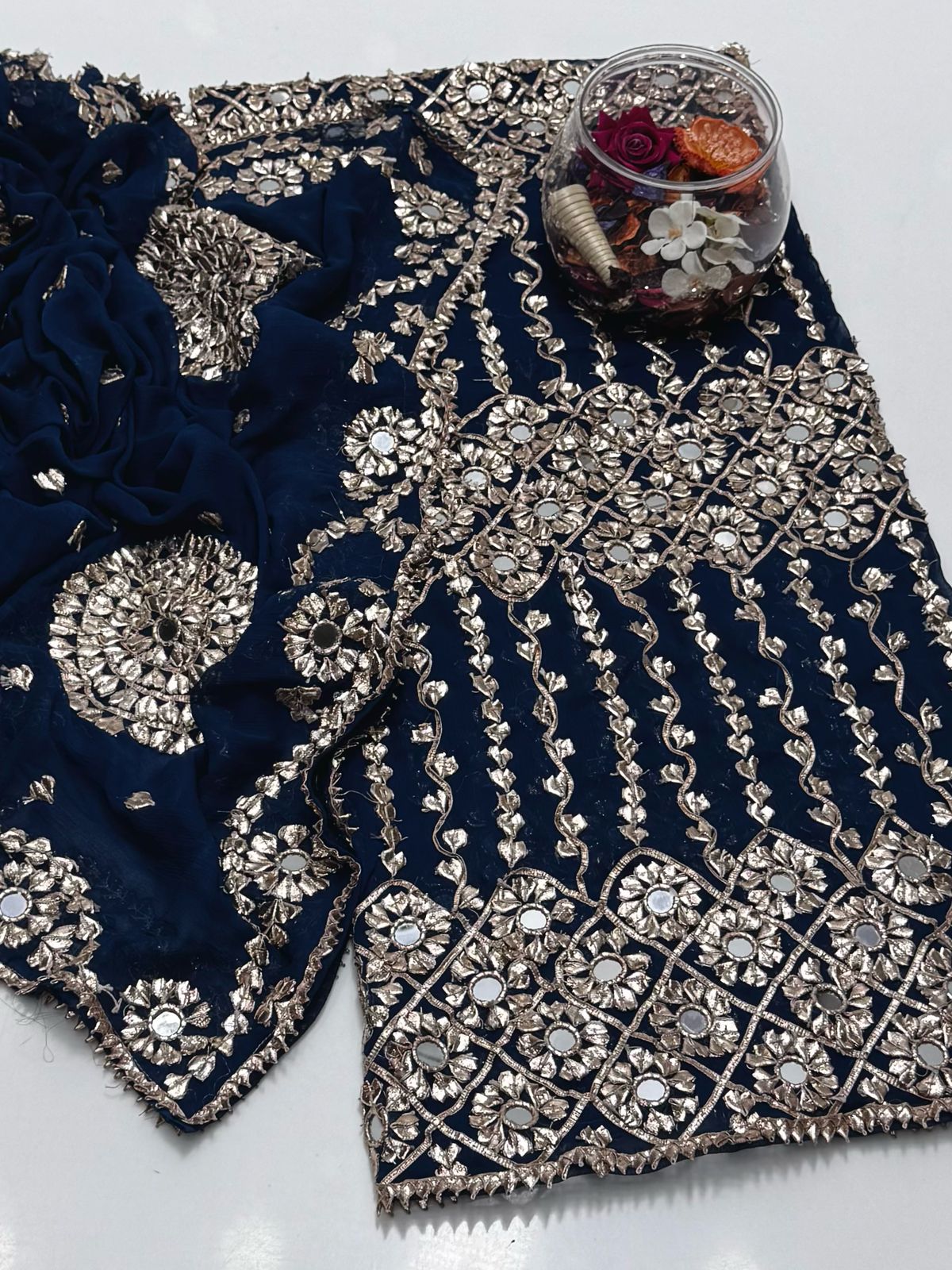 2-Piece Handmade Gota and Sheesha Chiffon