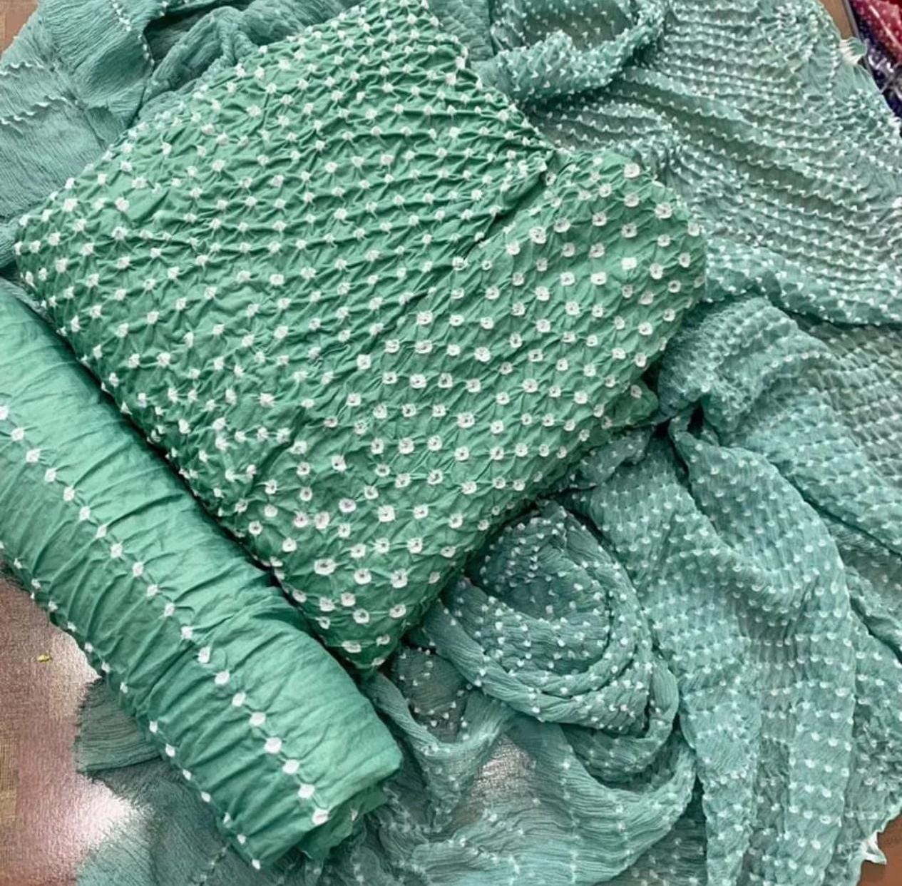3-piece Lawn Handmade Chunri Suit
