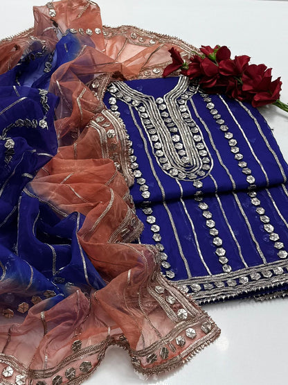 2-Piece handmade LCD Gotta Organza