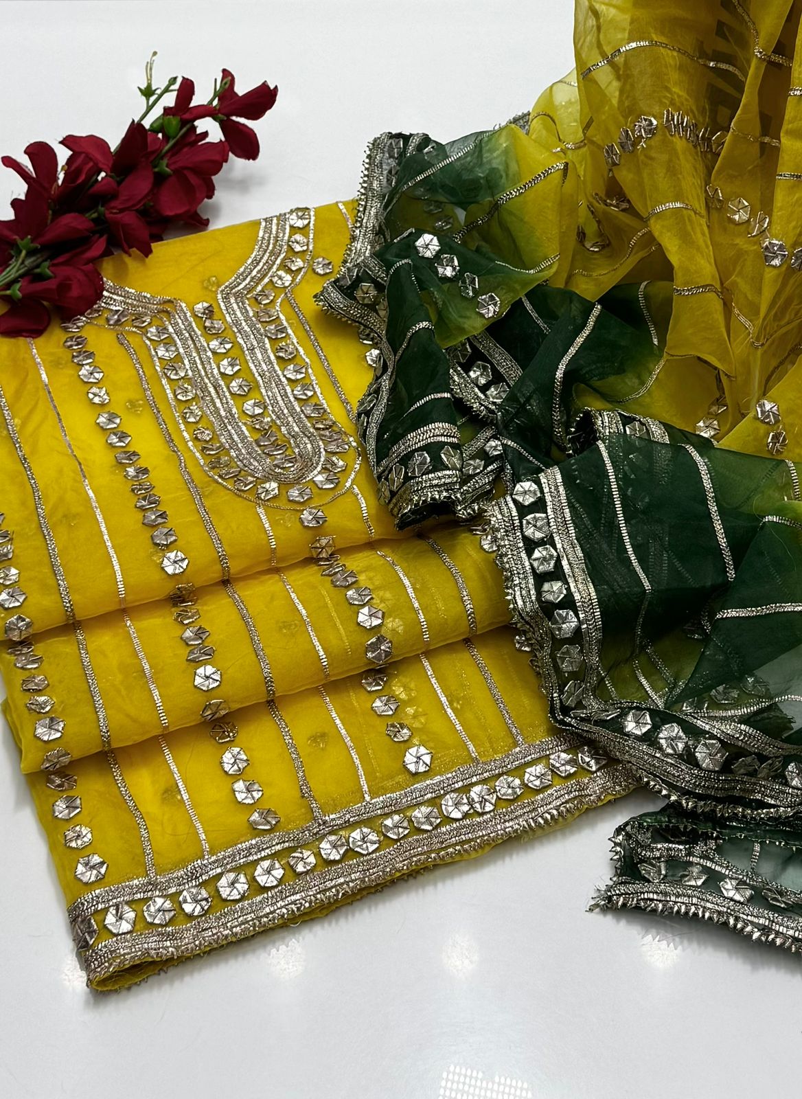 2-Piece handmade LCD Gotta Organza