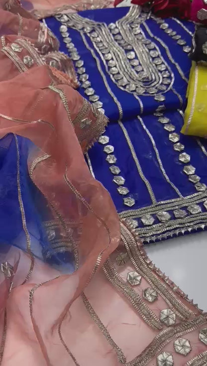 2-Piece handmade LCD Gotta Organza
