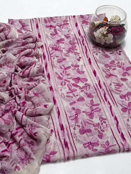2-Piece Chiffon Kacha Tanka Tarkashi suit