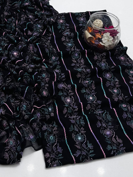 2-Piece Chiffon Kacha Tanka Tarkashi suit