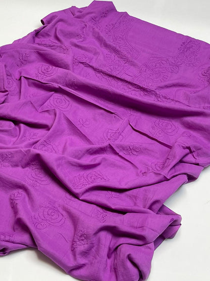 1 piece Handmade Lucknow chickenkari shirt.