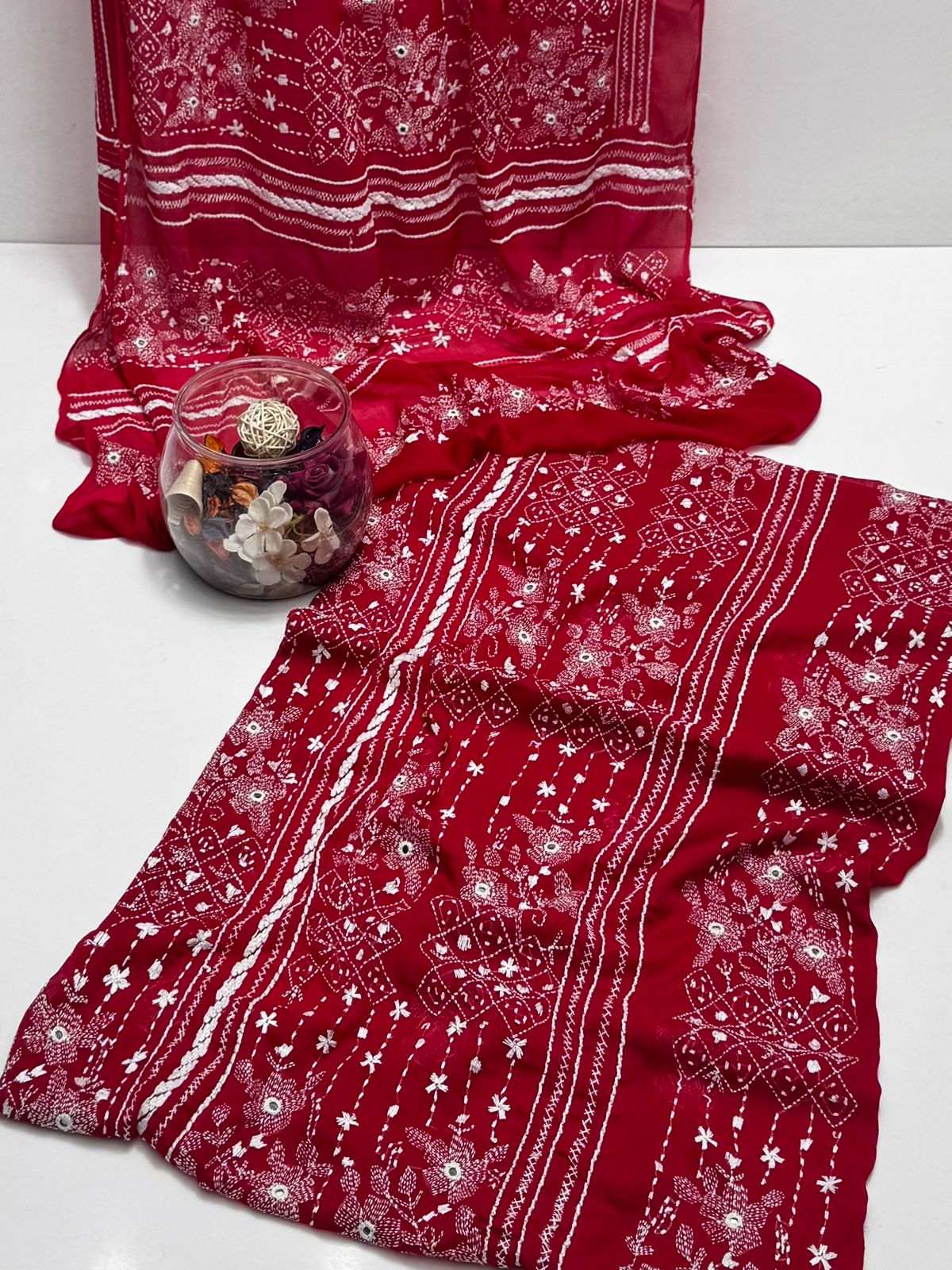 2-Piece Chiffon Kacha Tanka Tarkashi suit