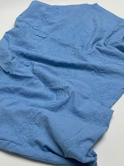 1 piece Handmade Lucknow chickenkari shirt.
