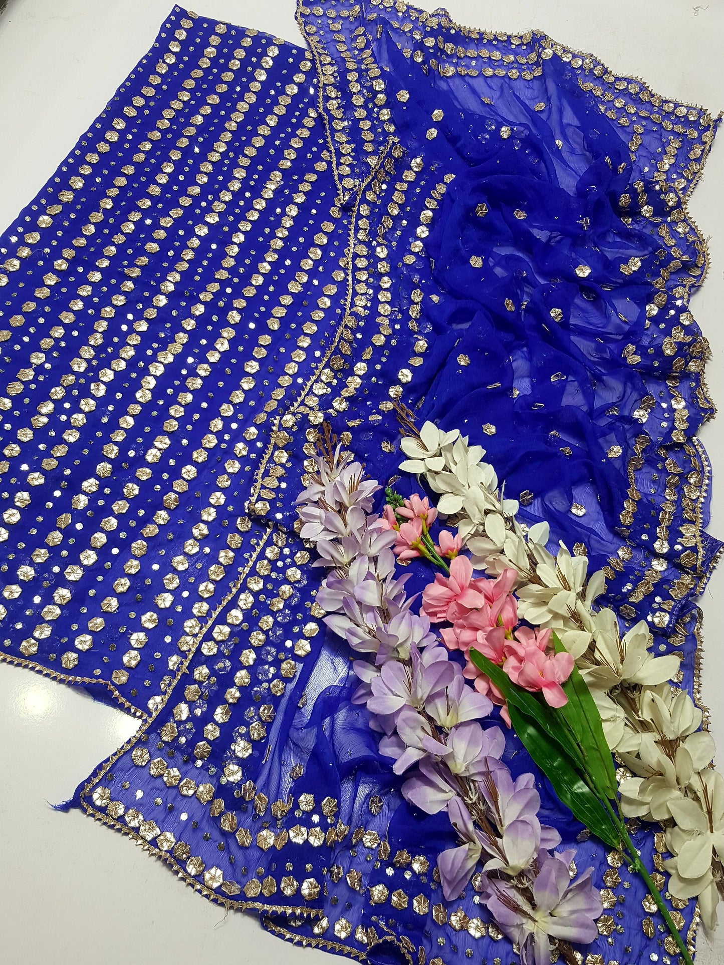 2 piece Soft chiffon gota Mukesh