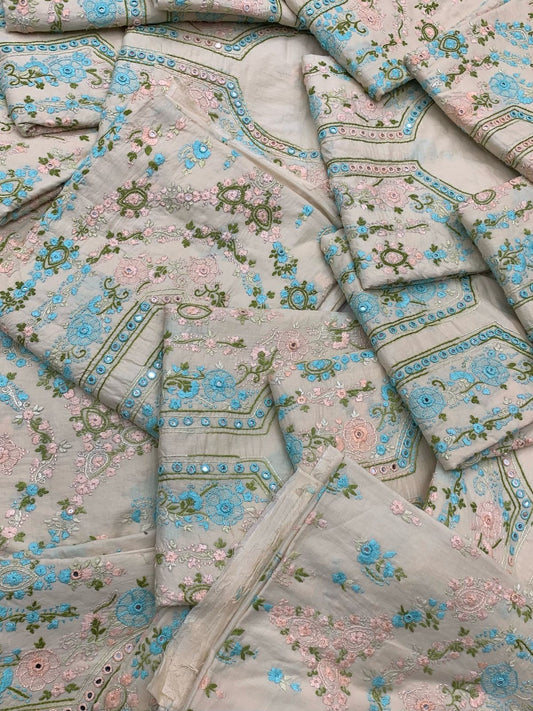 Branded Lawn Eden Pearl Designer shirt handmade embroidery