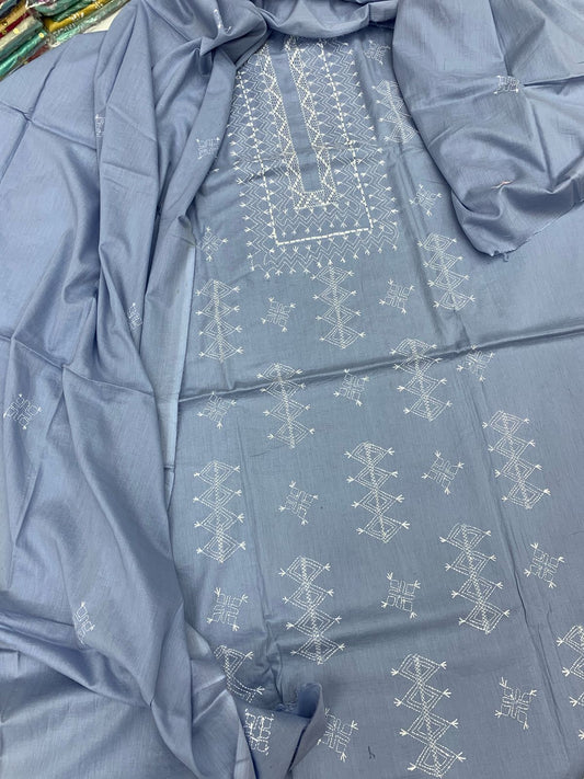 3-Piece Lawn Suit Tarkashi Work