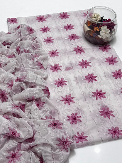 2-Piece Chiffon Kacha Tanka Tarkashi suit